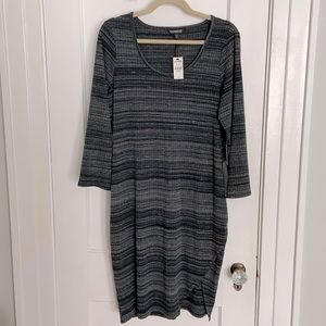 NWT EXPRESS Marled Ribbed Mini Dress (XL)
